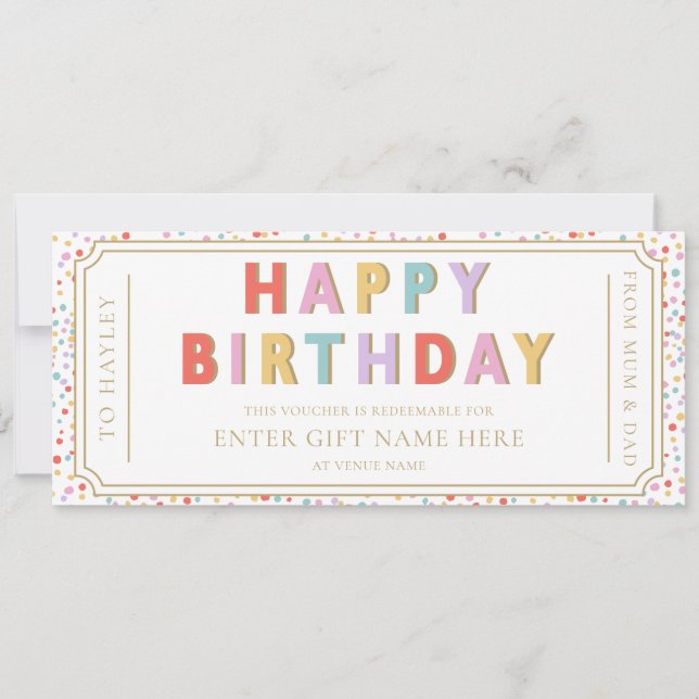 Carte cadeau d'anniversaire Multi Dot (Devant)