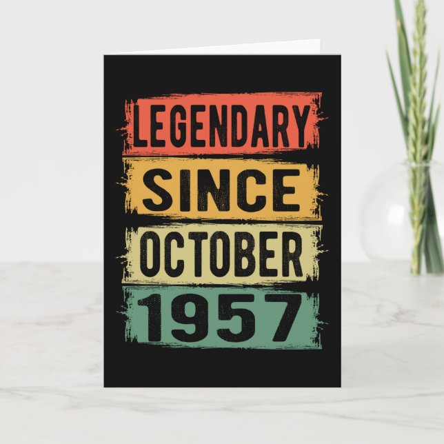 Carte Cadeau d'anniversaire octobre 1957 (Devant)