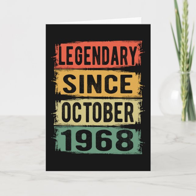 Carte Cadeau d'anniversaire octobre 1968 (Devant)
