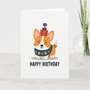 Carte Cadeau d'Anniversaire pour Chien Mignon