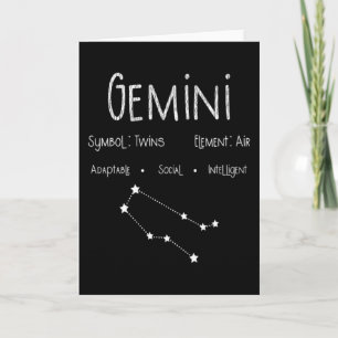 Carte Cadeau d'anniversaire pour le signe du zodiaque Gé