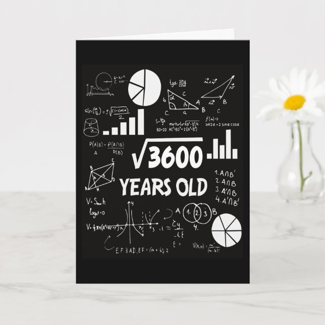 Carte Cadeau d'anniversaire pour prof de maths de 60 ans (Petite plante)