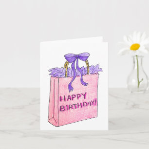 Carte Cadeau d'anniversaire rose
