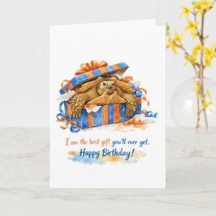 Carte Cadeau d'anniversaire sarcastique pour tortue Sulc
