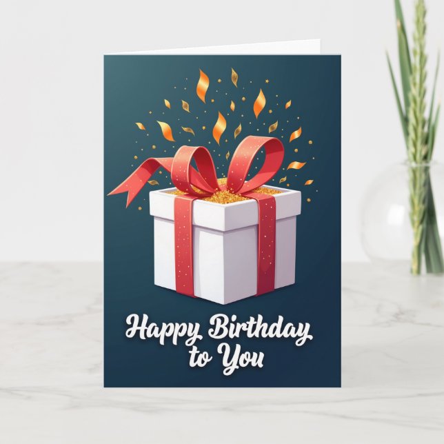 Carte cadeau d'anniversaire scintillante (Devant)