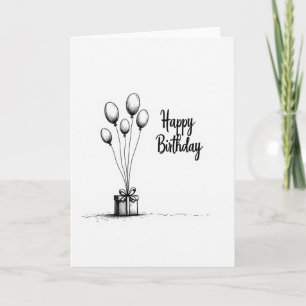 Carte cadeau d'anniversaire Sketch