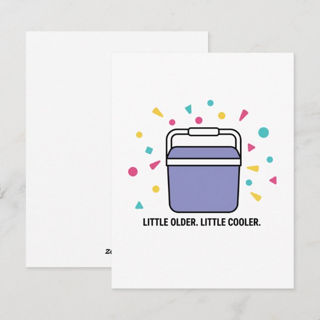 Carte cadeau d'anniversaire Un peu plus vieux Un p (Devant / Derrière)