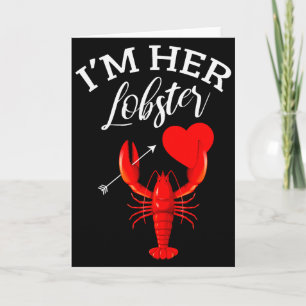 Carte Cadeau d'appariement de couple de coeur de homard 