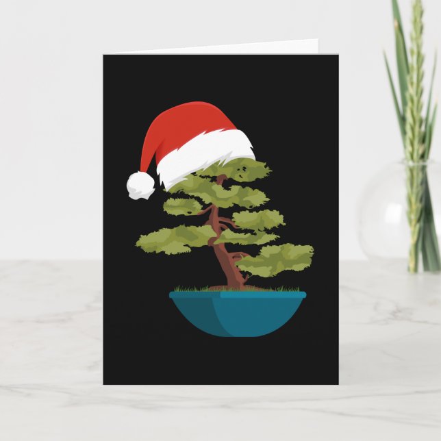 Carte Cadeau d'arbre de Noël Bonsaï (Devant)