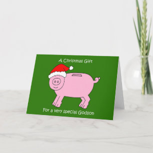 Carte Cadeau d'argent de Noël joint pour le filleul
