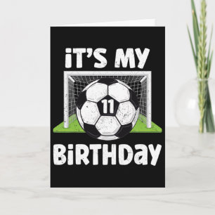 Carte Cadeau de 11 ans pour footballeur Anniversaire Enf