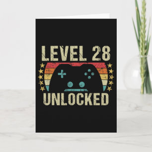 Carte Cadeau de 28e anniversaire vintage pour garçon de
