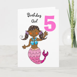 Carte Cadeau de 5e anniversaire pour une fille, mignonne