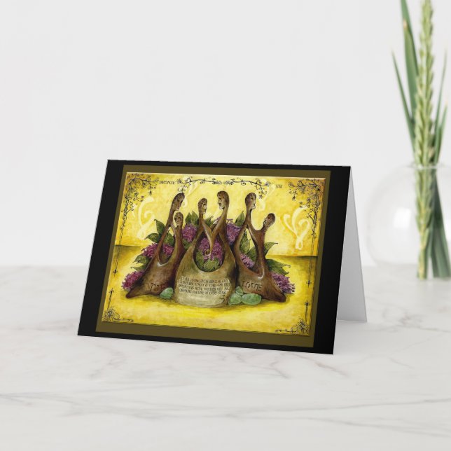Carte cadeau de 8e anniversaire de mariage en bron (Devant)