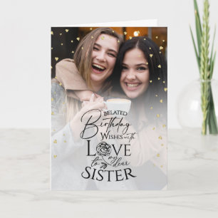 Carte Cadeau de anniversaire en retard minimaliste pour 