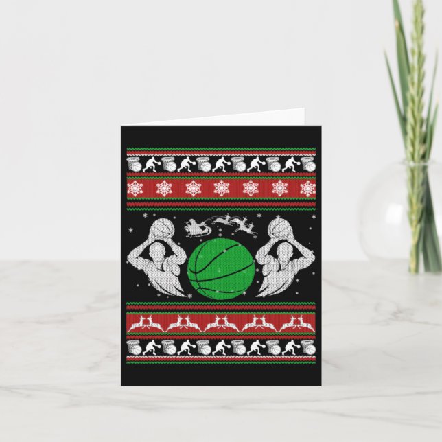 Carte Cadeau de basketball de Noël  (Devant)
