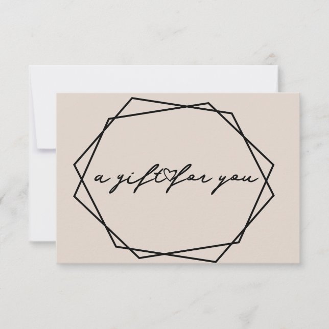 Carte Cadeau de Beauté Géométrique Subtile (Devant)
