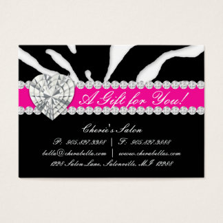 Carte cadeau de bijoux de salon Zebra Animal Lips