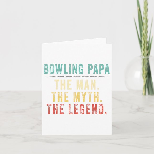 Carte Cadeau de Bowling Papa Fête des Pères (Devant)