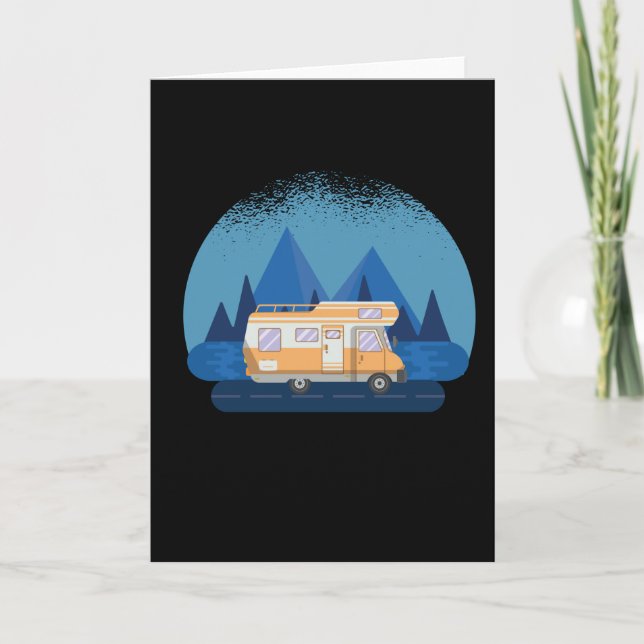 Carte Cadeau de camping-car caravane randonnée camping (Devant)