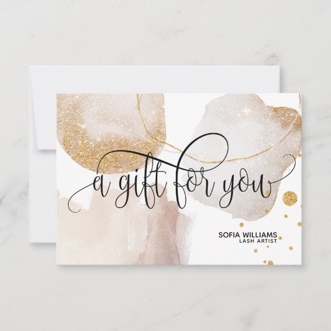 Carte cadeau de certificat abstrait moderne (Devant)