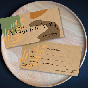 Carte cadeau de certificat de tonalités Abstraites