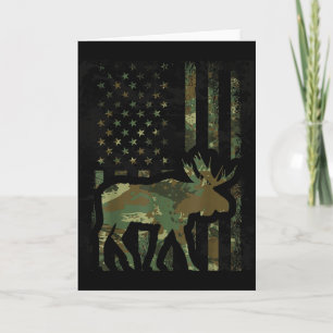 Carte Cadeau de chasse de drapeau américain camouflé pou