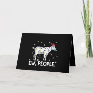 Carte Cadeau de chèvre de Noël de Santa drôle de chèvre