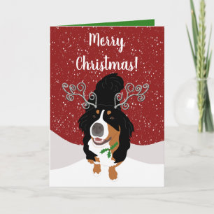 Carte cadeau de chien de montagne bernoise de Noël