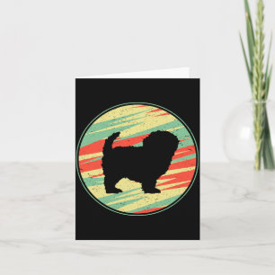 Carte Cadeau de chien mignon silhouette vintage rétro Pe