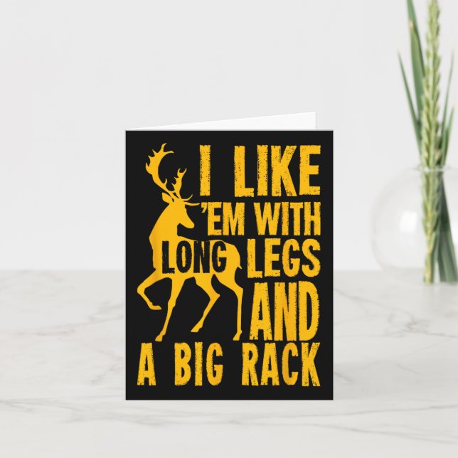 Carte Cadeau de citation de chasse de cerf drôle pour le (Devant)
