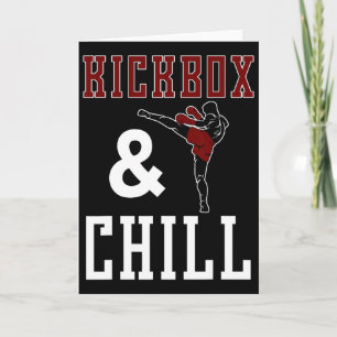 Carte Cadeau de citation drôle de kickbox et de kickboxi