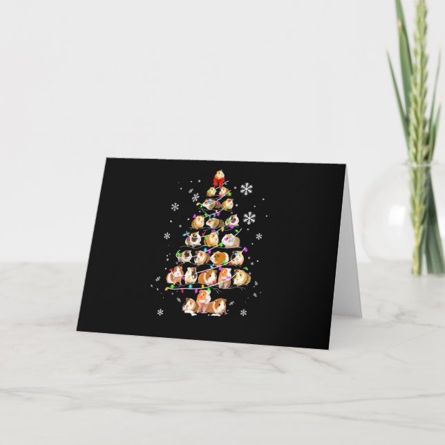 Carte Cadeau de cobaye | Joyeux Noël Cobaye (Devant)