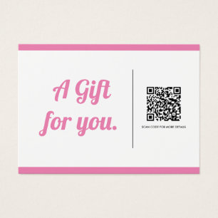 Carte cadeau de code QR simple et tendance moderne