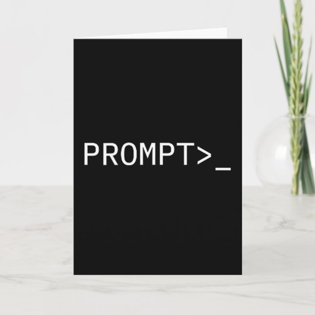 Carte Cadeau de codeur de prompt pour l'ingénieur de pro (Devant)