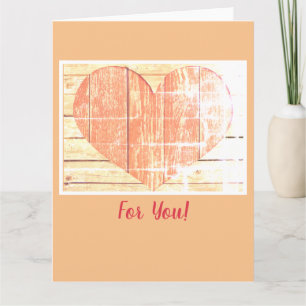 carte cadeau de coeur rustique moderne