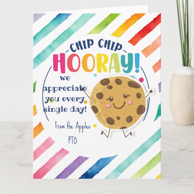 Carte Cadeau de cookie merci vous êtes le meilleur (Devant)