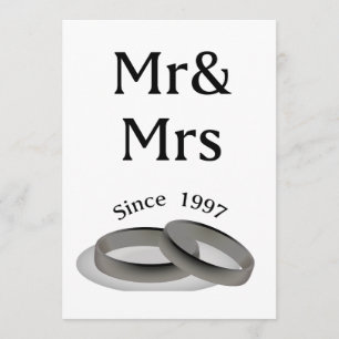 Carte Cadeau de couple pour 20 ans de mariage M. et Mme 