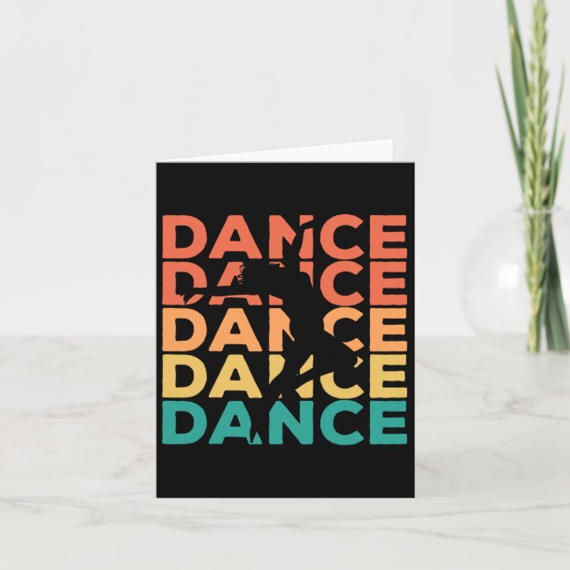 Carte Cadeau De Danse Vintage Rétro Pour Danseurs (Devant)