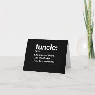 Carte Cadeau de définition de Funcky oncle   Cadeaux pou