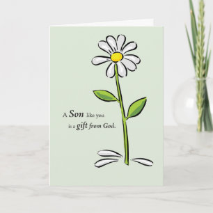 Carte Cadeau de Dieu Fête avec Daisy sur fond vert