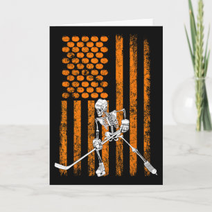 Carte Cadeau de fan de joueur de hockey sur glace Squele