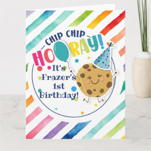 Carte cadeau de faveur d'anniversaire de cookie vous ête