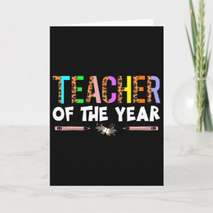 Carte Cadeau De Fête De Professeur De L'Année Appreciati