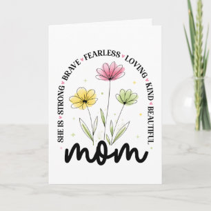 Carte Cadeau de fête des mères aquarelle pastel élégant