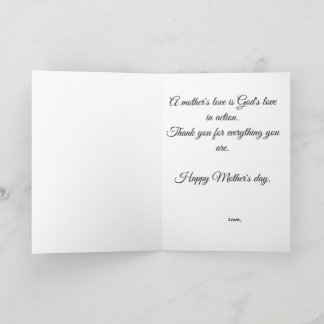 Carte Cadeau de fête des mères chrétien pour maman de fo
