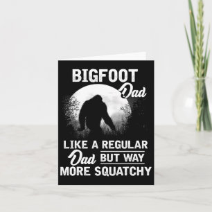 Carte Cadeau de fête des pères drôle de Sasquatch Bigfoo