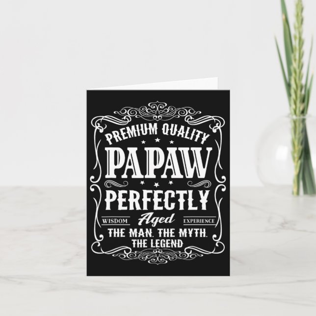 Carte Cadeau de fête des pères Papaw pour hommes grand-p (Devant)
