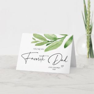 Carte Cadeau de fête des pères pour papa de la fille et