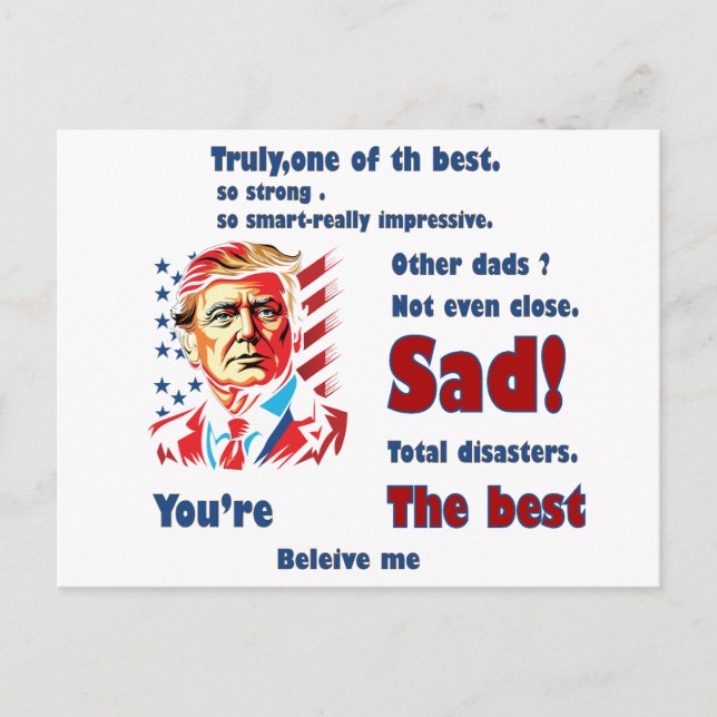 carte cadeau de fête des pères trump (Devant)